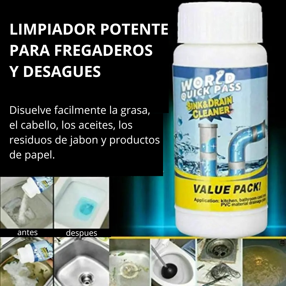 Limpiador de Drenaje. PACK X 3